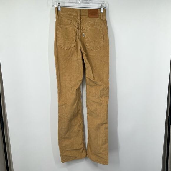 Levi’s Ribcage Boot Pants Corduroy Tan High Rise - Picture 5 of 8